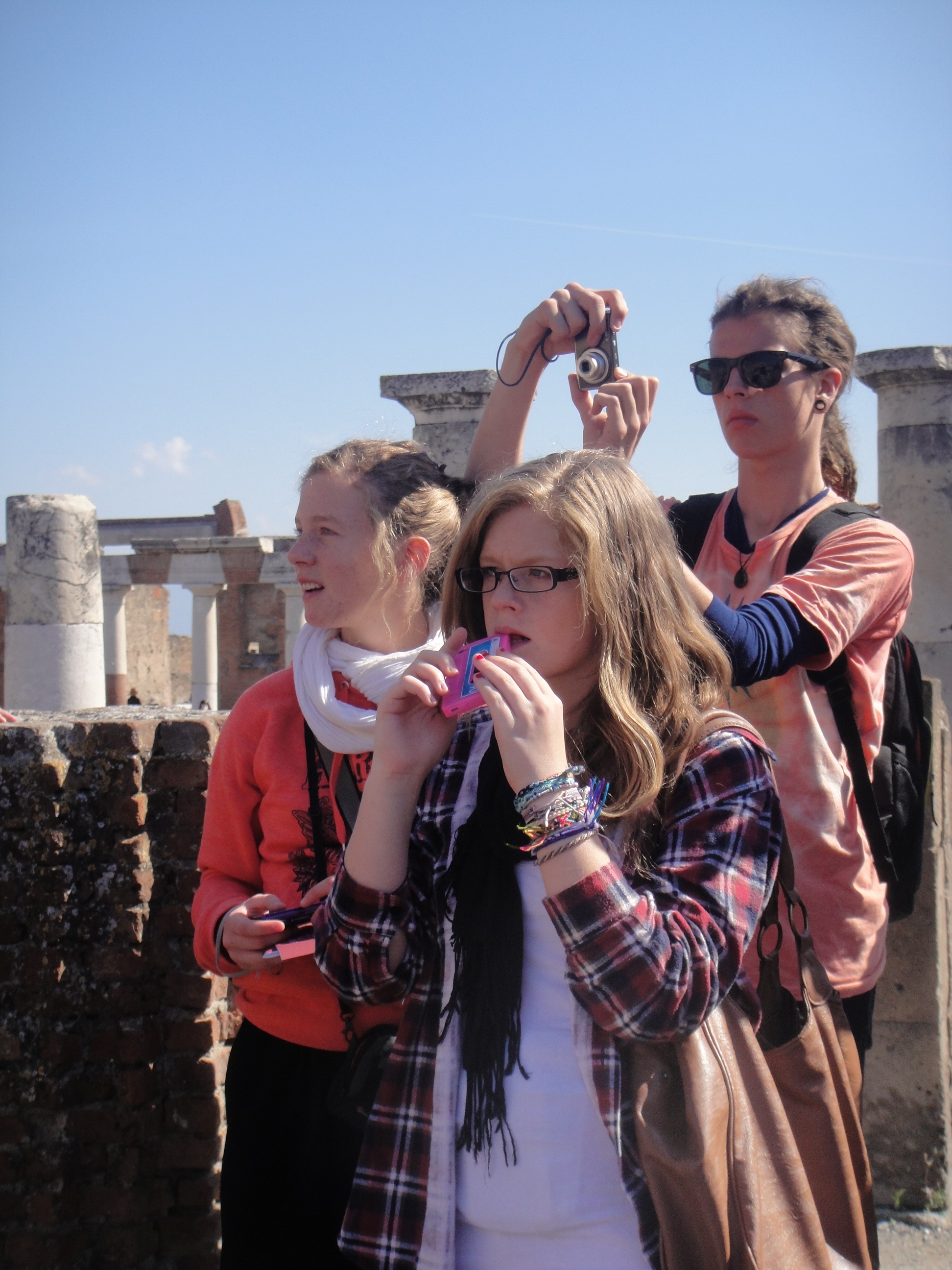 Katoomba high school students at Pompeii as part of the 2012 Italy and France excursion.